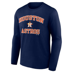 Houston Astros Logo Athletic Heart & Soul Long Sleeve T-Shirt Navy