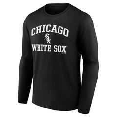 Chicago White Sox Logo Athletic Heart & Soul Long Sleeve T-Shirt Black