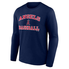 Los Angeles Angels Logo Athletic Heart & Soul Long Sleeve T-Shirt Navy