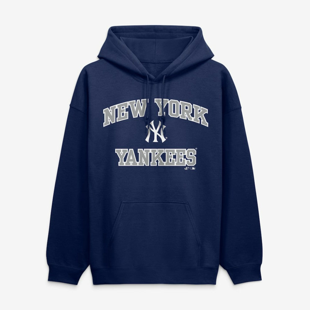 New York Yankees Logo Athletic Heart & Soul Hoodie Navy