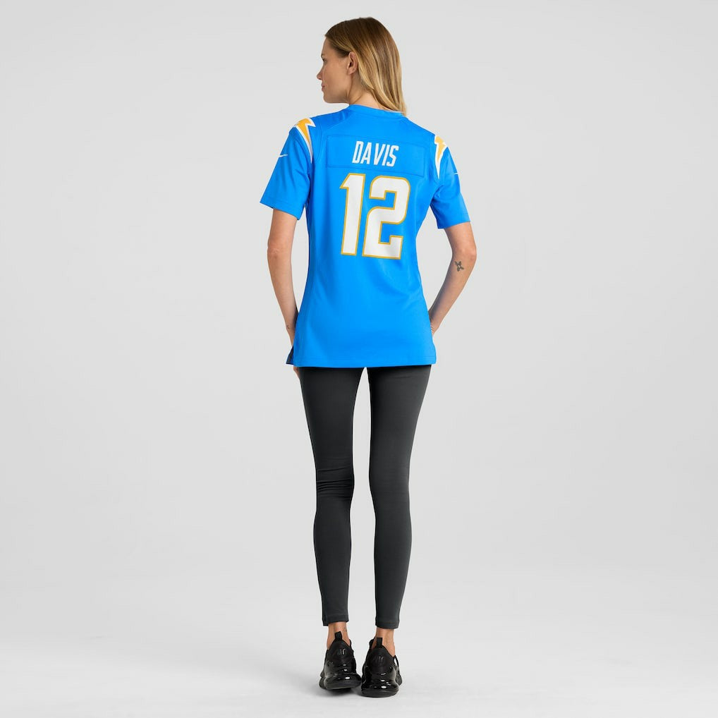 Derius Davis Los Angeles Chargers Women's Team Game Jersey - Powder Blue
