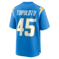 Tuli Tuipulotu Los Angeles Chargers Team Game Jersey - Powder Blue