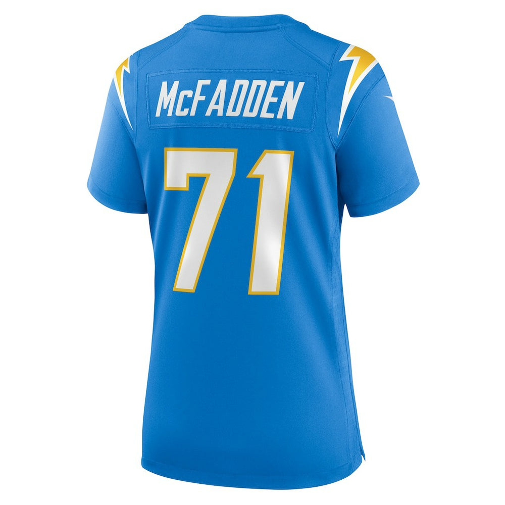 Jordan McFadden Los Angeles Chargers Women's Team Game Jersey - Powder Blue