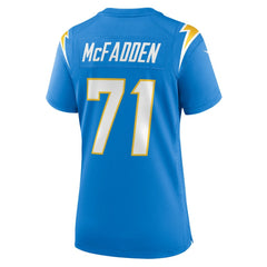 Jordan McFadden Los Angeles Chargers Women's Team Game Jersey - Powder Blue