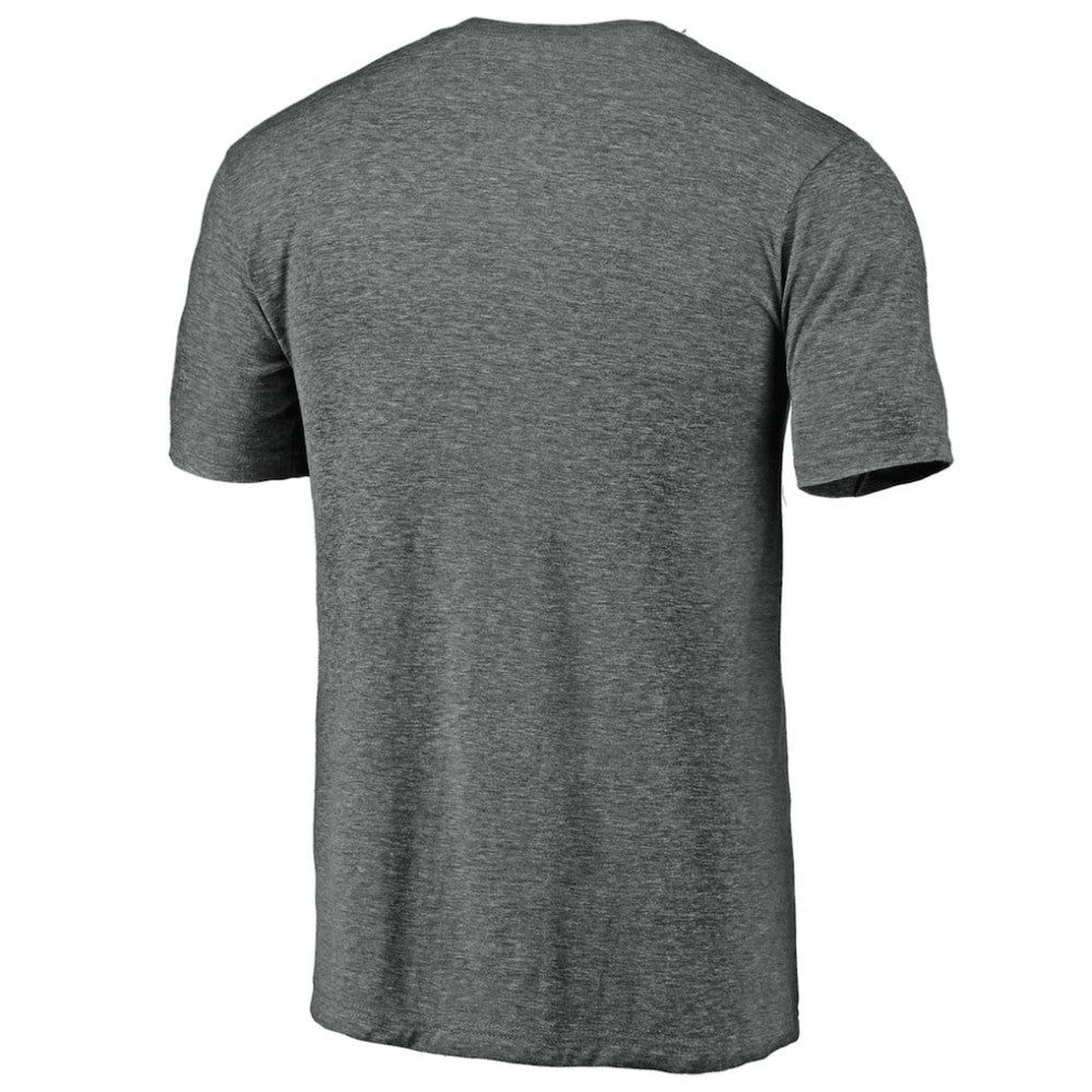 Chicago Cubs Official Logo Tri-Blend T-Shirt Heather Gray