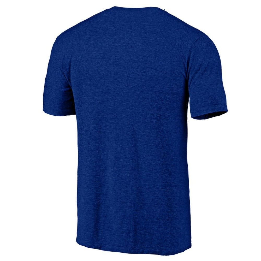 Chicago Cubs Official Logo Tri-Blend T-Shirt Heather Royal