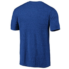 Milwaukee Brewers Official Logo Tri-Blend T-Shirt Heather Royal