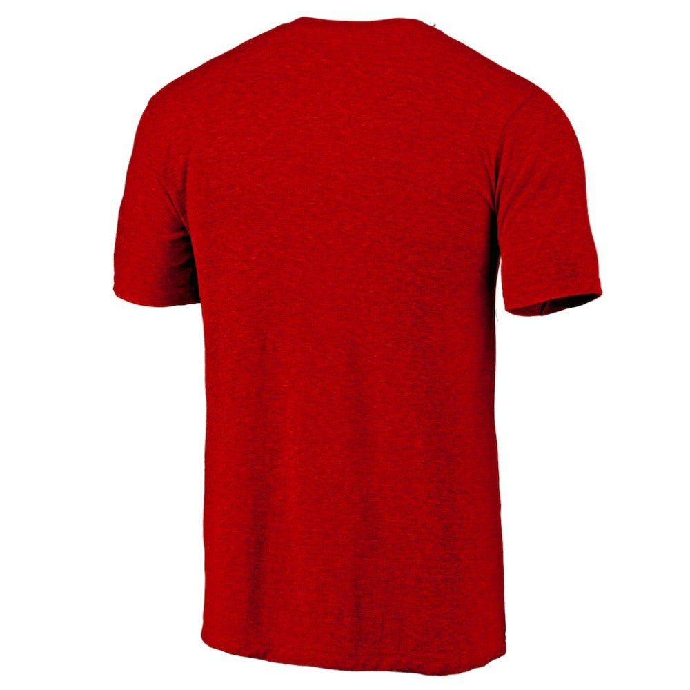 Philadelphia Phillies Official Logo Tri-Blend T-Shirt Heather Red