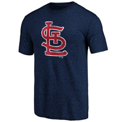 St. Louis Cardinals Official Logo Tri-Blend T-Shirt Navy