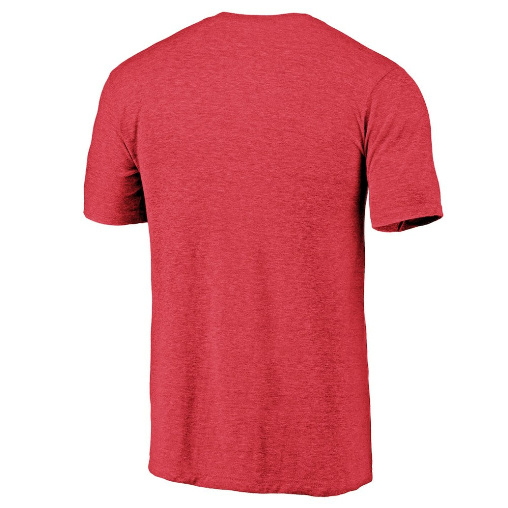 Boston Red Sox Official Logo Tri-Blend T-Shirt Heather Red