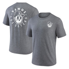 Los Angeles Dodgers Hometown Collection Sugar Skull Tri-Blend T-Shirt Heather Gray