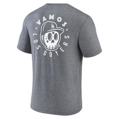 Los Angeles Dodgers Hometown Collection Sugar Skull Tri-Blend T-Shirt Heather Gray