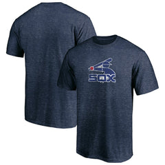 Chicago White Sox Cooperstown Collection Throwback Logo Tri-Blend T-Shirt Navy
