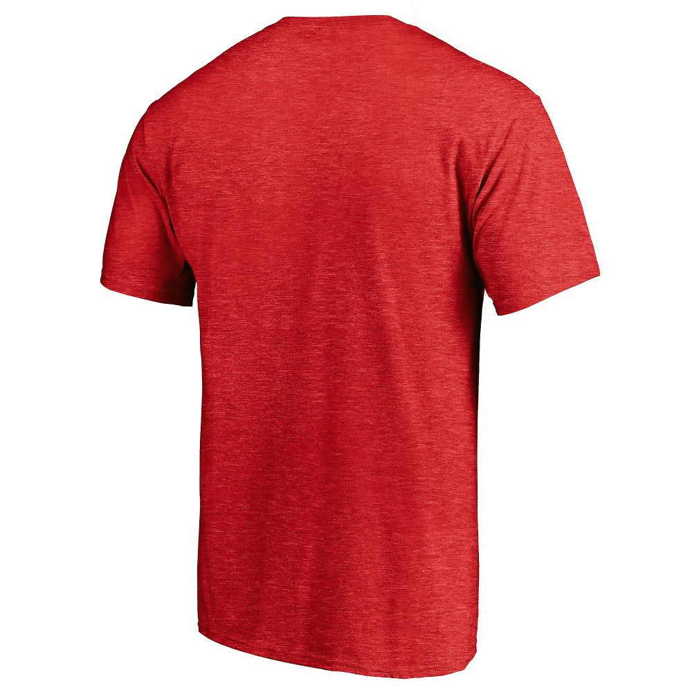 Cincinnati Reds Cooperstown Collection Throwback Logo Tri-Blend T-Shirt Heather Red