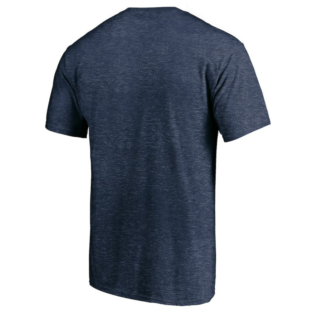 Detroit Tigers Cooperstown Collection Throwback Logo Tri-Blend T-Shirt Heather Navy