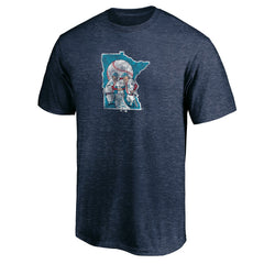 Minnesota Twins Cooperstown Collection Throwback Logo Tri-Blend T-Shirt Heather Navy