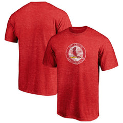 St. Louis Cardinals Cooperstown Collection Throwback Logo Tri-Blend T-Shirt Heather Red