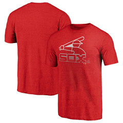 Chicago White Sox Cooperstown Collection Logo Tri-Blend T-Shirt Heather Red
