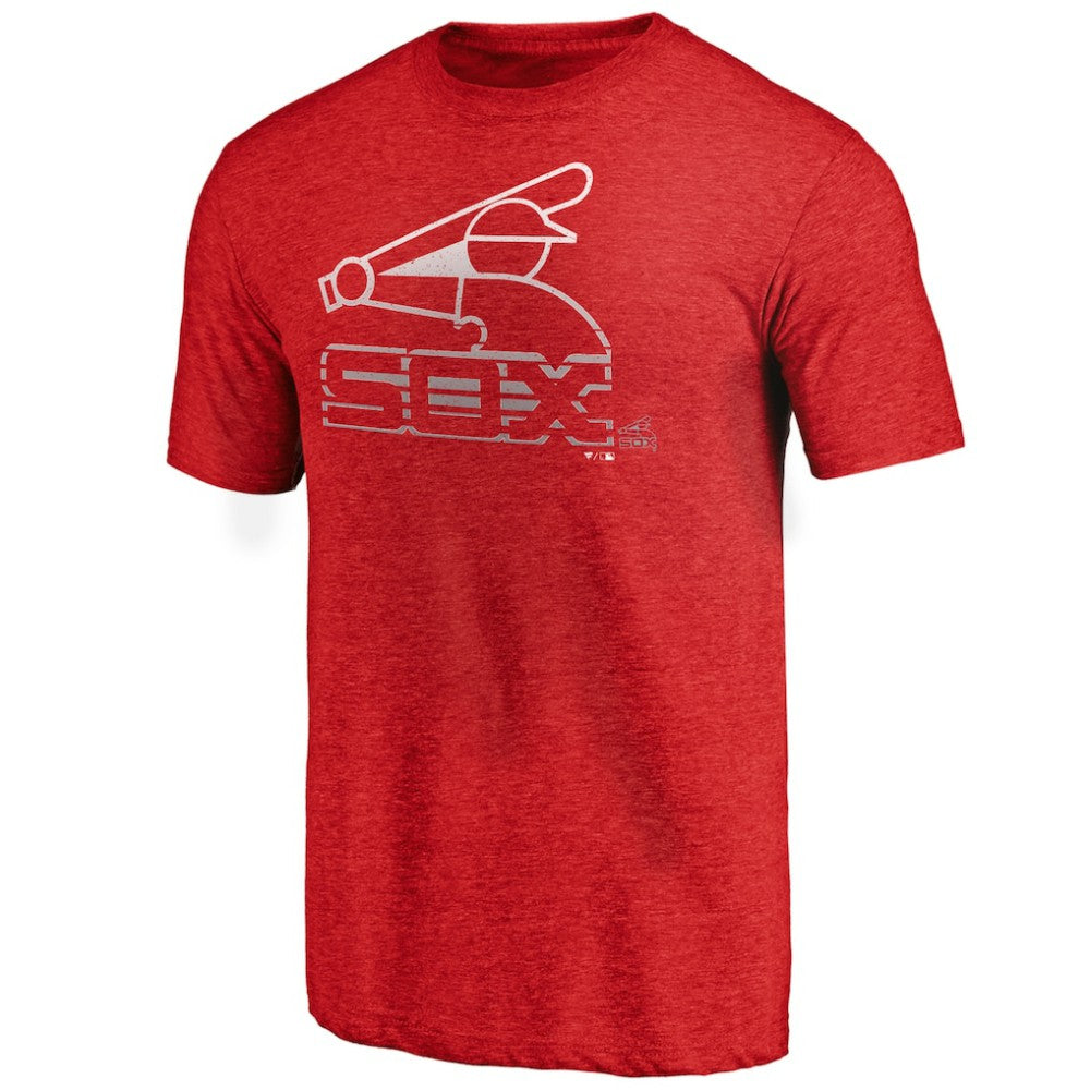 Chicago White Sox Cooperstown Collection Logo Tri-Blend T-Shirt Heather Red
