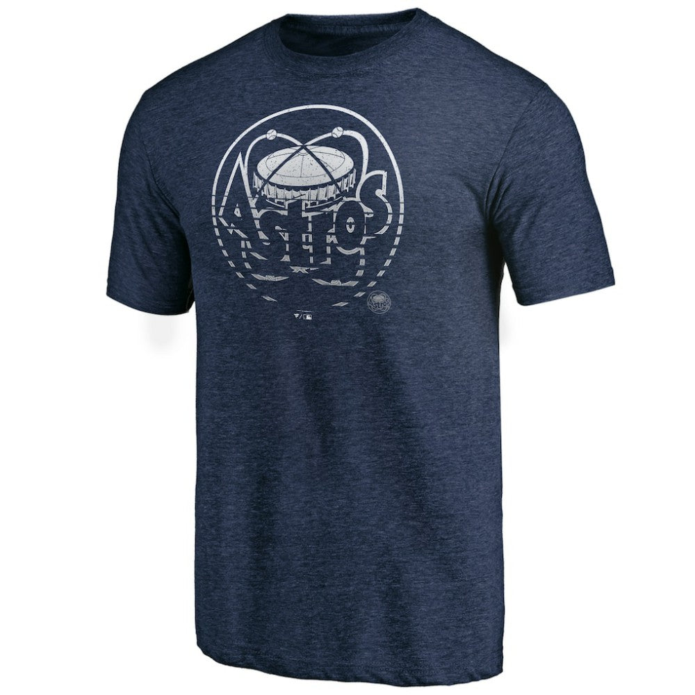 Houston Astros Cooperstown Collection Logo Tri-Blend T-Shirt Heather Navy