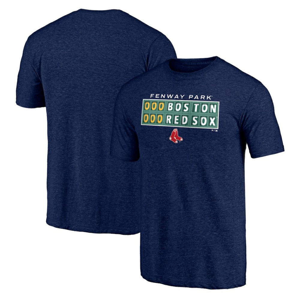 Boston Red Sox Hometown Collection Scoreboard Tri-Blend T-Shirt Heather Navy
