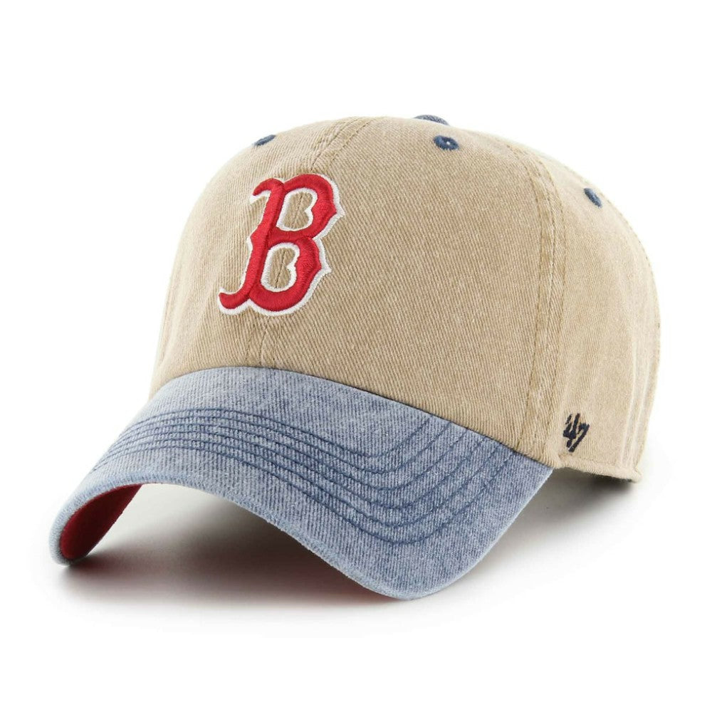 Boston Red Sox Eldin Two-Tone Adjustable Hat Khaki | 47 brand