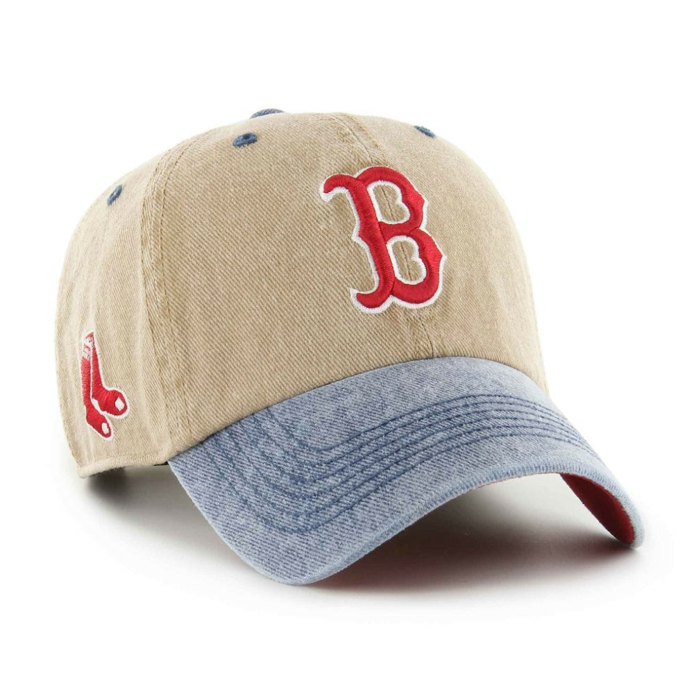 Boston Red Sox Eldin Two-Tone Adjustable Hat Khaki | 47 brand