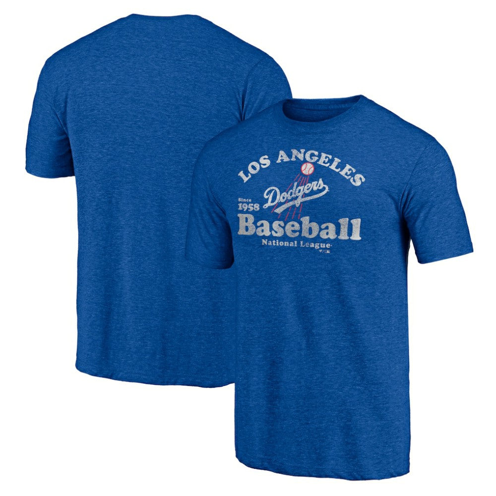 Los Angeles Dodgers Cooperstown Collection Our Game Tri-Blend T-Shirt Heather Royal
