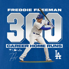 Freddie Freeman Los Angeles Dodgers 300 Career Home Runs T-Shirt Royal