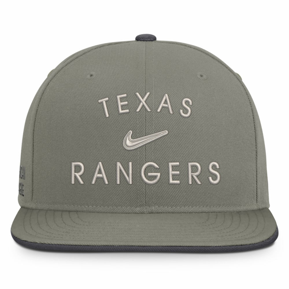 Texas Rangers Pro Dri-FIT Snapback Hat Olive | Nike