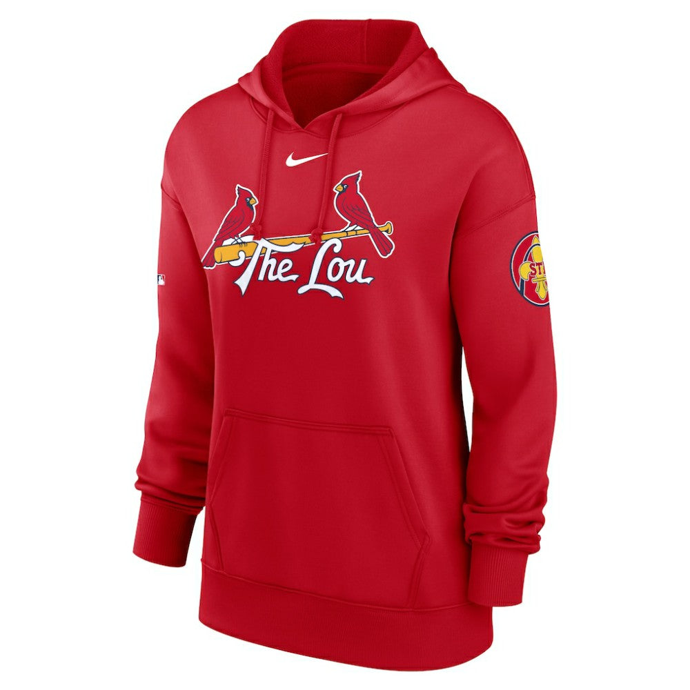 St. Louis Cardinals Women's 2024 City Connect Authentic Collection Practice Performance Pullover Hoodie Red | Nike