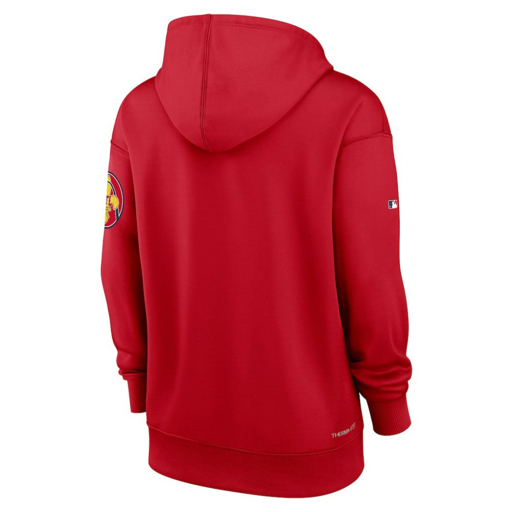 St. Louis Cardinals Women's 2024 City Connect Authentic Collection Practice Performance Pullover Hoodie Red | Nike