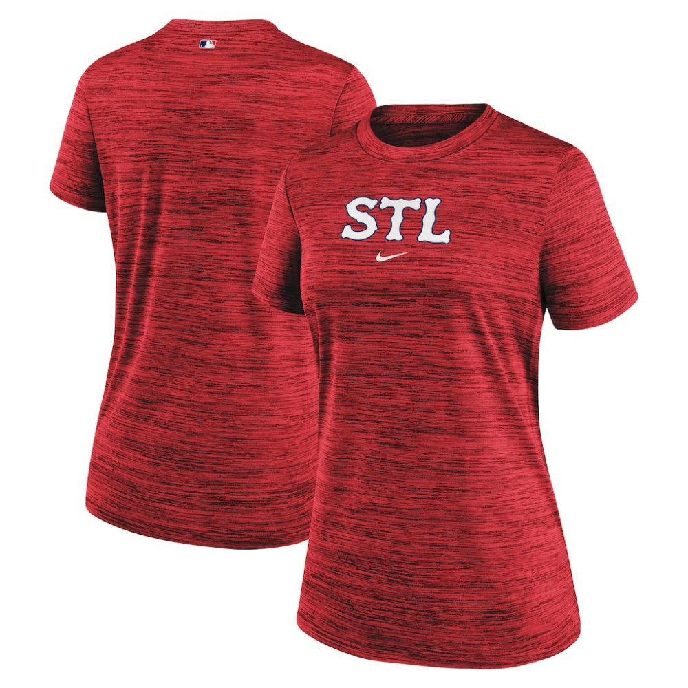 St. Louis Cardinals Women's 2024 City Connect Authentic Collection Practice Velocity T-Shirt Red | Nike