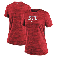 St. Louis Cardinals Women's 2024 City Connect Authentic Collection Practice Velocity T-Shirt Red | Nike