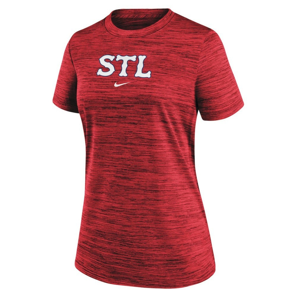 St. Louis Cardinals Women's 2024 City Connect Authentic Collection Practice Velocity T-Shirt Red | Nike