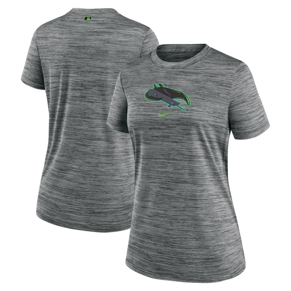 Tampa Bay Rays Women's 2024 City Connect Authentic Collection Velocity Performance T-Shirt Charcoal | Nike