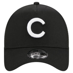 Chicago Cubs A-Frame 9FORTY Trucker Adjustable Hat Black | New Era