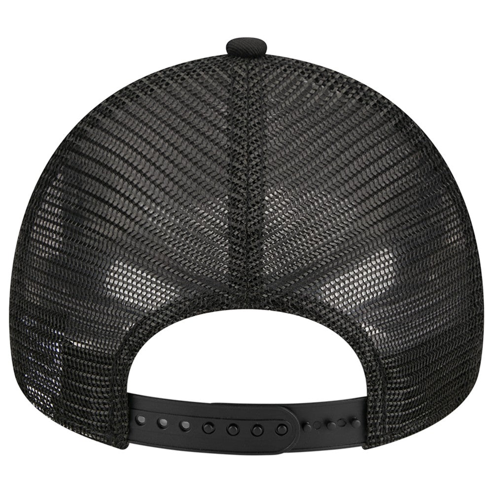 Miami Marlins A-Frame 9FORTY Trucker Adjustable Hat Black | New Era