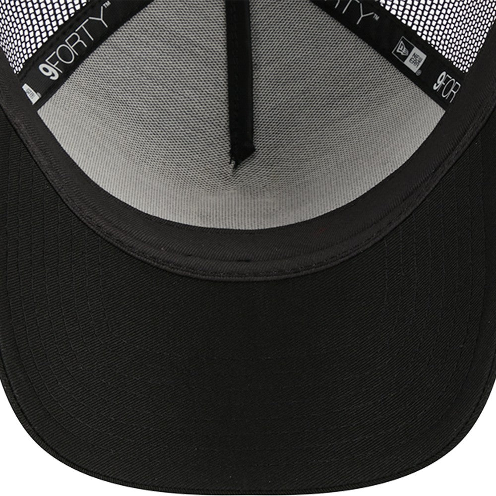 Miami Marlins A-Frame 9FORTY Trucker Adjustable Hat Black | New Era