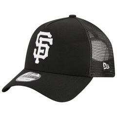 San Francisco Giants A-Frame 9FORTY Trucker Adjustable Hat Black | New Era