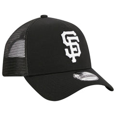 San Francisco Giants A-Frame 9FORTY Trucker Adjustable Hat Black | New Era