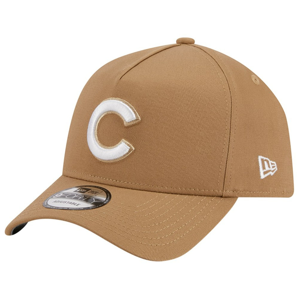 Chicago Cubs A-Frame 9FORTY Adjustable Hat Khaki | New Era