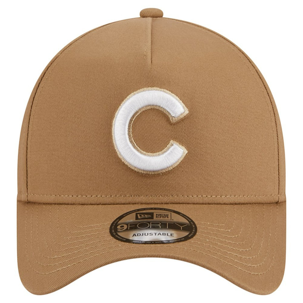 Chicago Cubs A-Frame 9FORTY Adjustable Hat Khaki | New Era