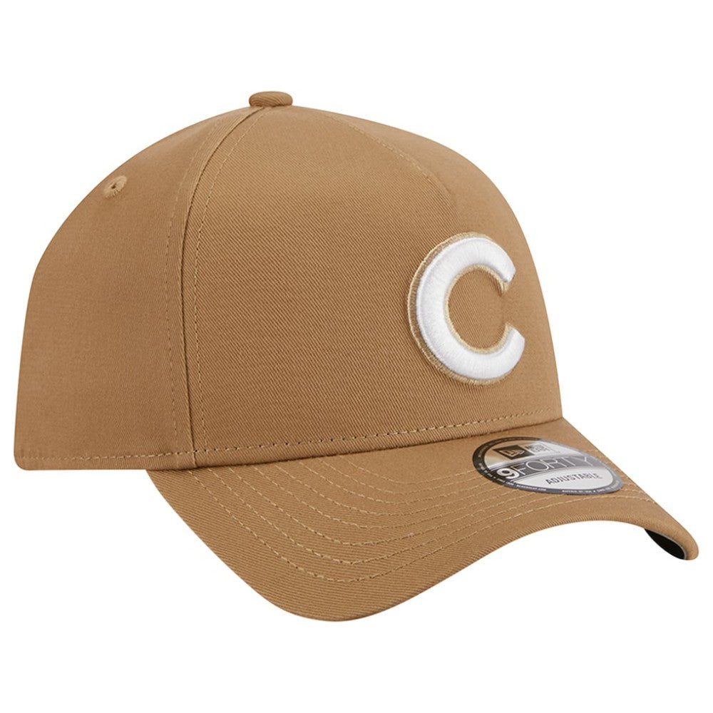 Chicago Cubs A-Frame 9FORTY Adjustable Hat Khaki | New Era