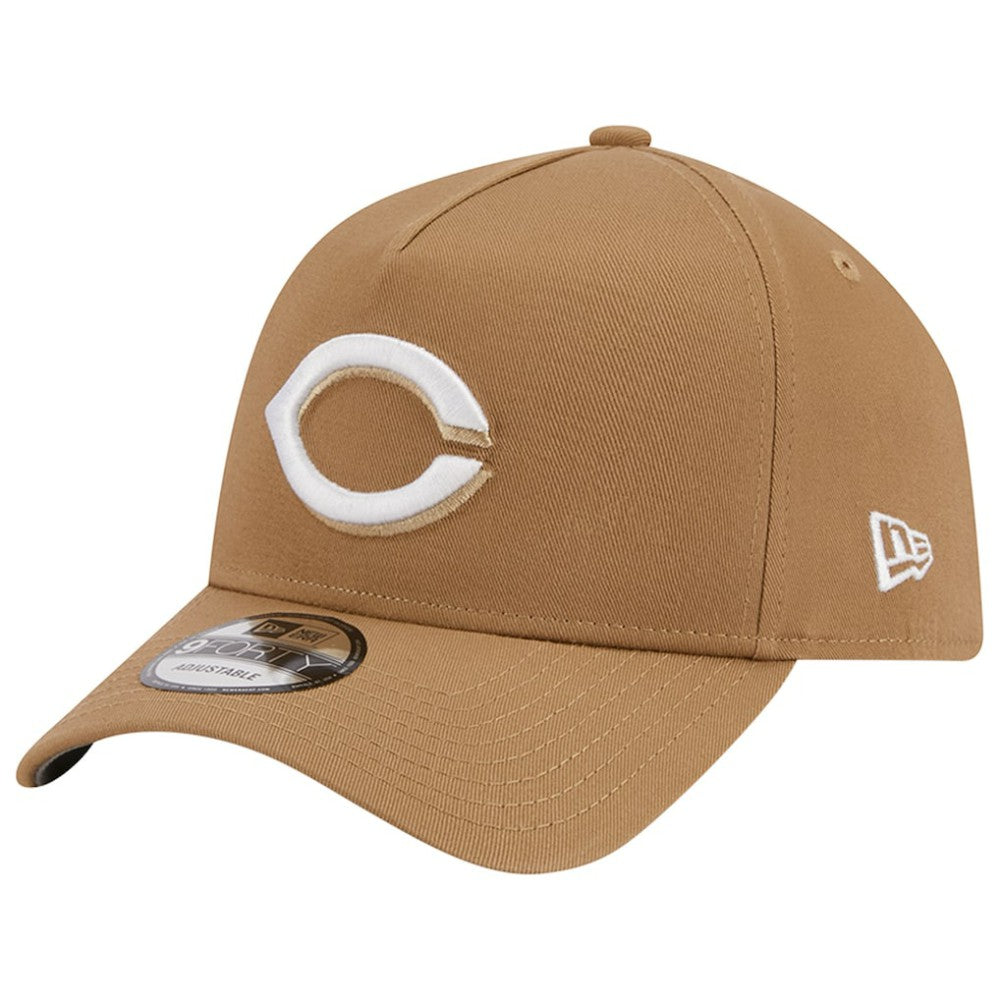 Cincinnati Reds A-Frame 9FORTY Adjustable Hat Khaki | New Era