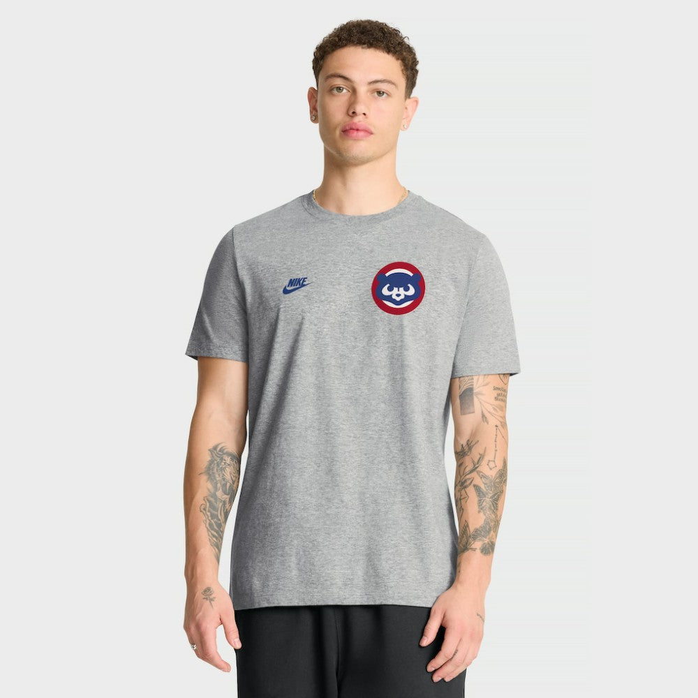 Chicago Cubs Cooperstown 2-Hit T-Shirt Heather Gray | Nike