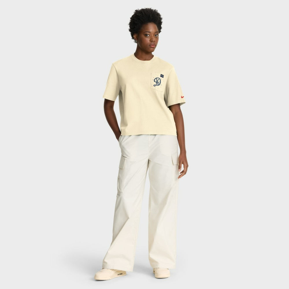 Los Angeles Dodgers Women's City Connect Pocket Boxy T-Shirt Cream | Nike