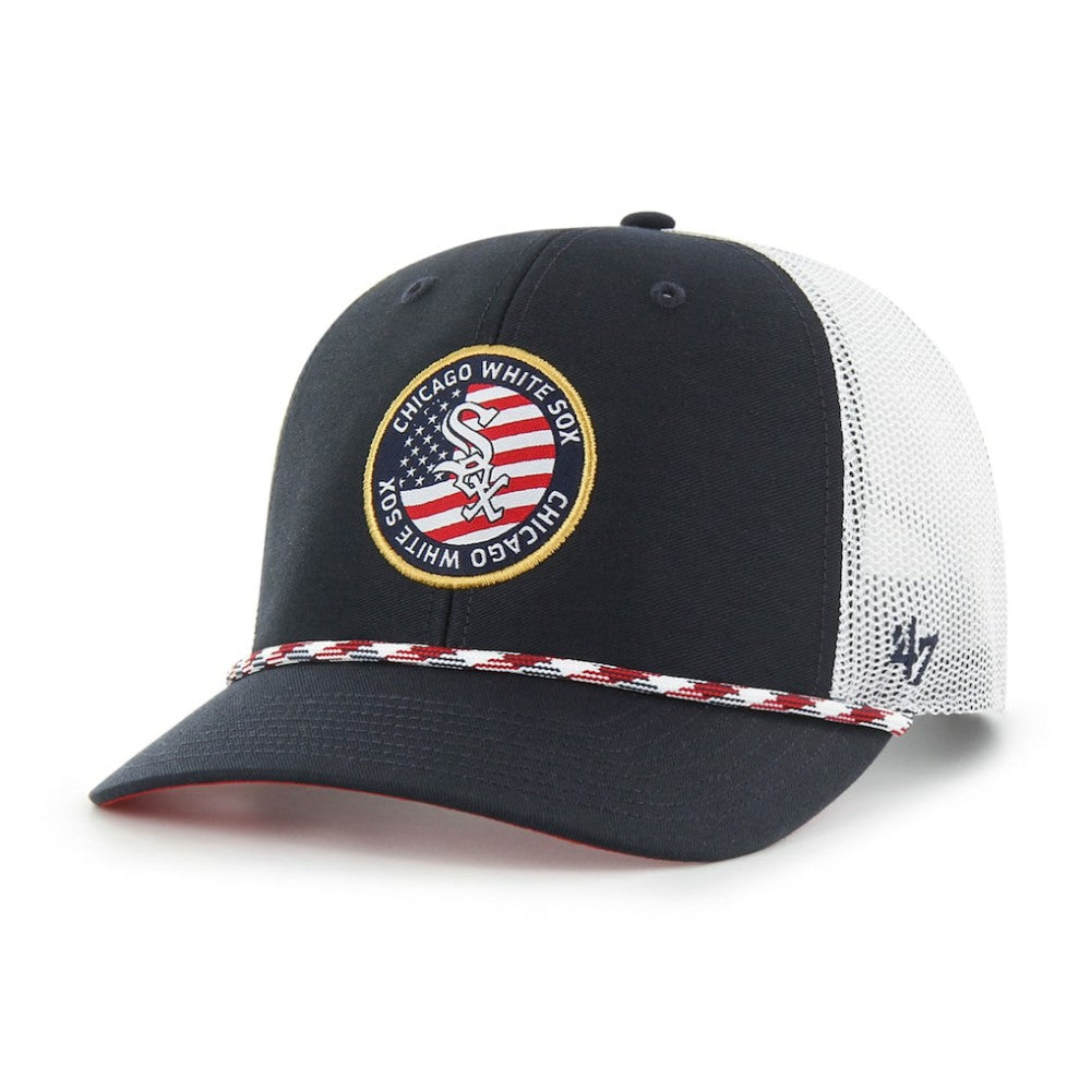 Chicago White Sox Union Patch Trucker Adjustable Hat Navy | 47 brand