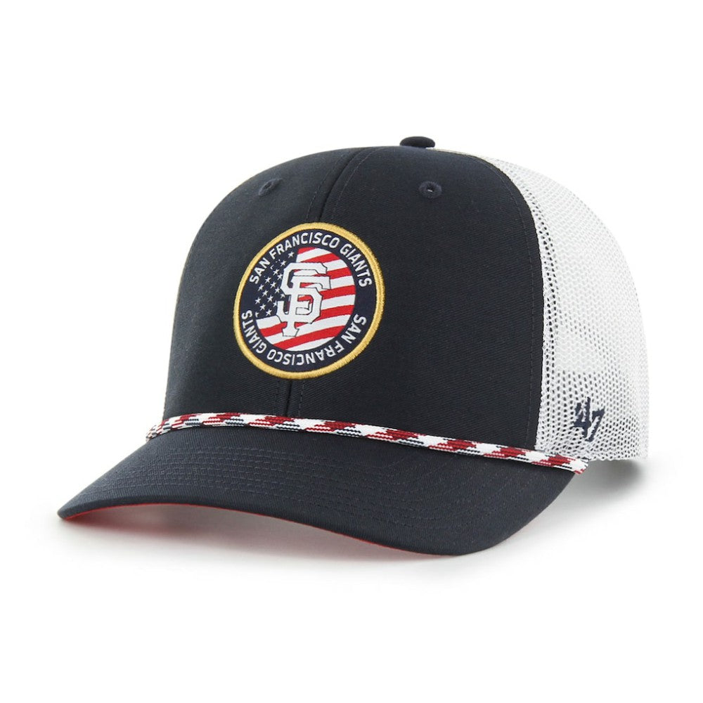 San Francisco Giants Union Patch Trucker Adjustable Hat Navy | 47 brand