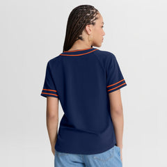 Houston Astros Women's Diva Race Ahead Raglan V-Neck T-Shirt Navy
